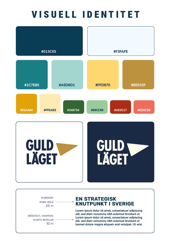 Guldläget visuell identitet